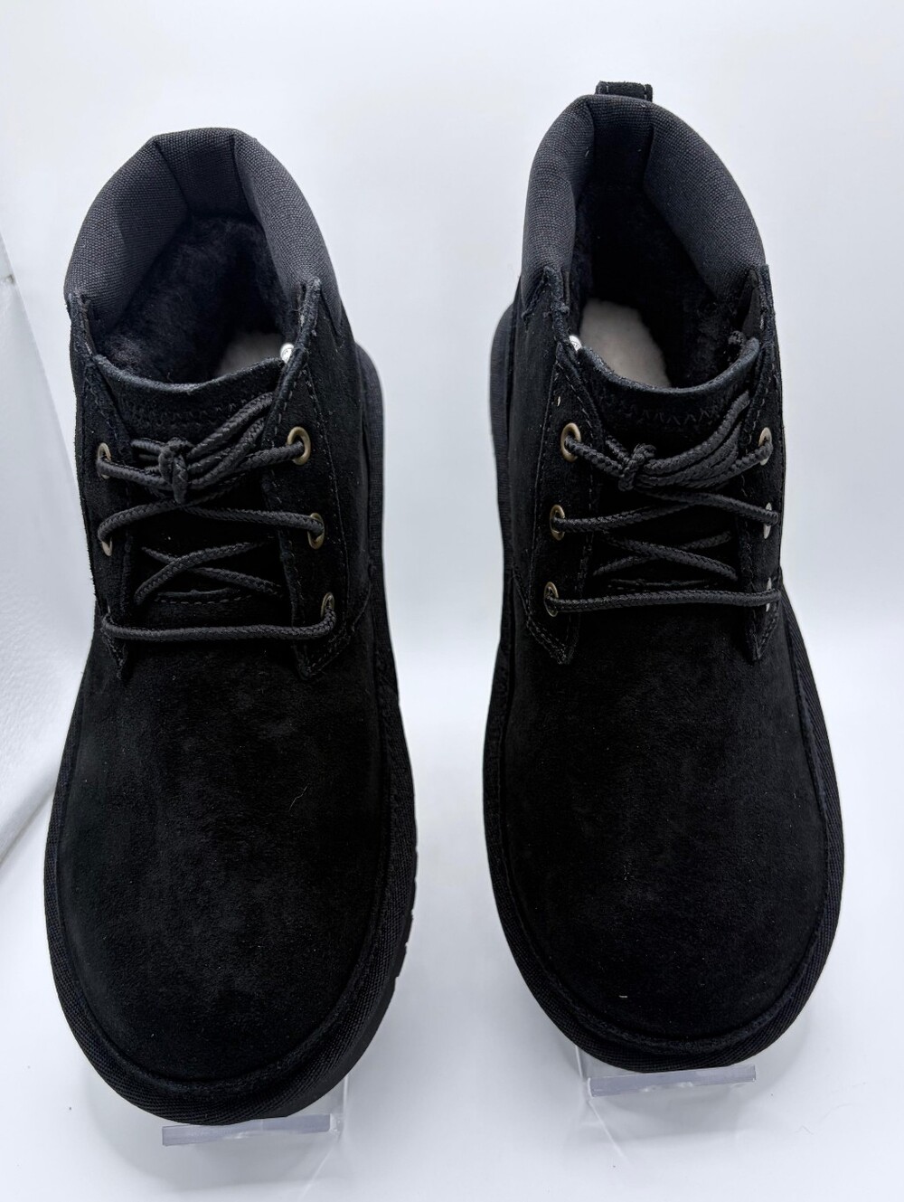 ​Koolaburra by UGG Advay Suede Faux Fur Ankle Boots Black Women's Size 5 NWT
